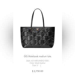 Gucci GG MATELASSE Medium Tote